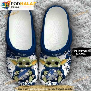 Personalized Indianapolis Colts NFL Baby Yoda 3D Funny Crocs