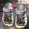 Personalized Jason Voorhees 3D Funny Crocs Halloween, Tie Dye Floral Clogs Shoes