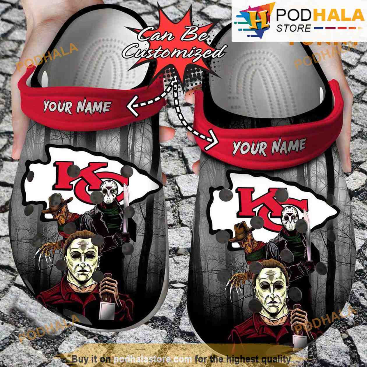 Personalized Kansas City Chiefs Crocs Friday the 13th, Halloween