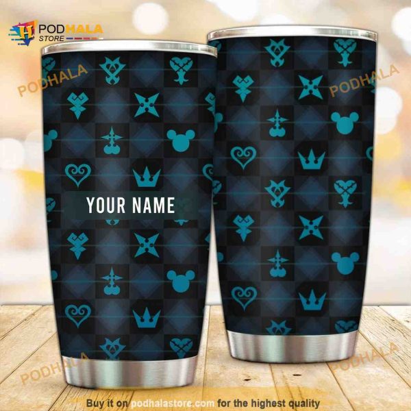 Personalized Khearts Pattern Gift Travel Custom Coffee Tumbler