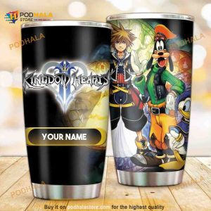 Personalized Kingdom Hearts Donald Goofy AnimeCustom Coffee Tumbler