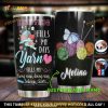 Personalized Knitting Fill My Days Gift Travel Custom Coffee Tumbler