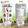 Personalized Know Your Corgi Shapes Corgi Facts Custom Coffee Tumbler