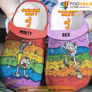 Personalized LGBT Rick And Morty 3D Funny Crocs