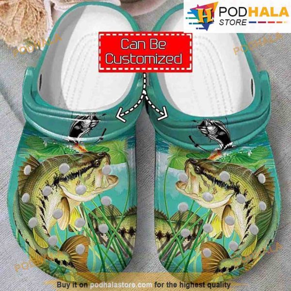 Personalized Largemouth Bass 3D Funny Crocs