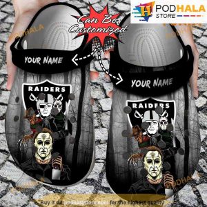 Personalized Las Vegas Raiders Horror Movie Halloween 3D Funny Crocs