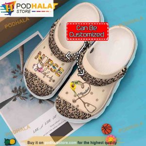 Personalized Life Leopard Nurse 3D Funny Crocs Clog Shoes
