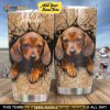 Personalized Little Dachshund Break The Ground Custom Coffee Tumbler