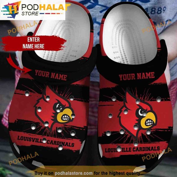 Personalized Louisville Cardinals Ncaa Football 3D Funny Crocs