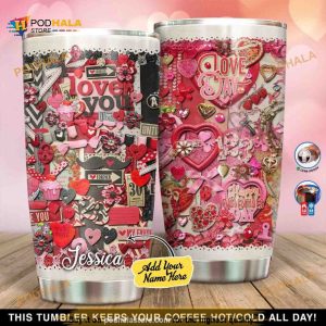 Personalized Love Gift Travel Custom Coffee Tumbler All Over Print