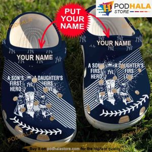 Personalized MLB Ny Yankees 3D Funny Crocs Dad And Son Daughter