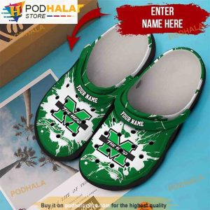 Personalized Marshall Thundering Herd Ncaa Football 3D Funny Crocs