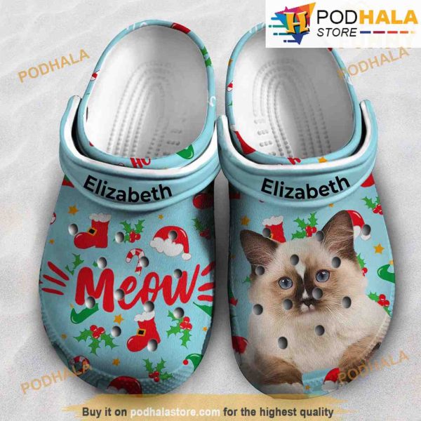 Personalized Meow Christmas 3D Funny Crocs