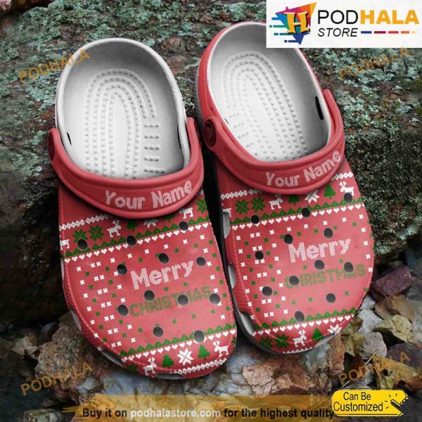 Personalized Merry Christmas 3D Funny Crocs