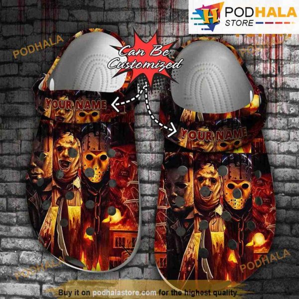 Personalized Michael Jason 3D Funny Crocs Halloween