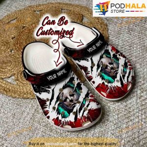 Personalized Michael Myers Face Clog Shoes, Gift For Halloween