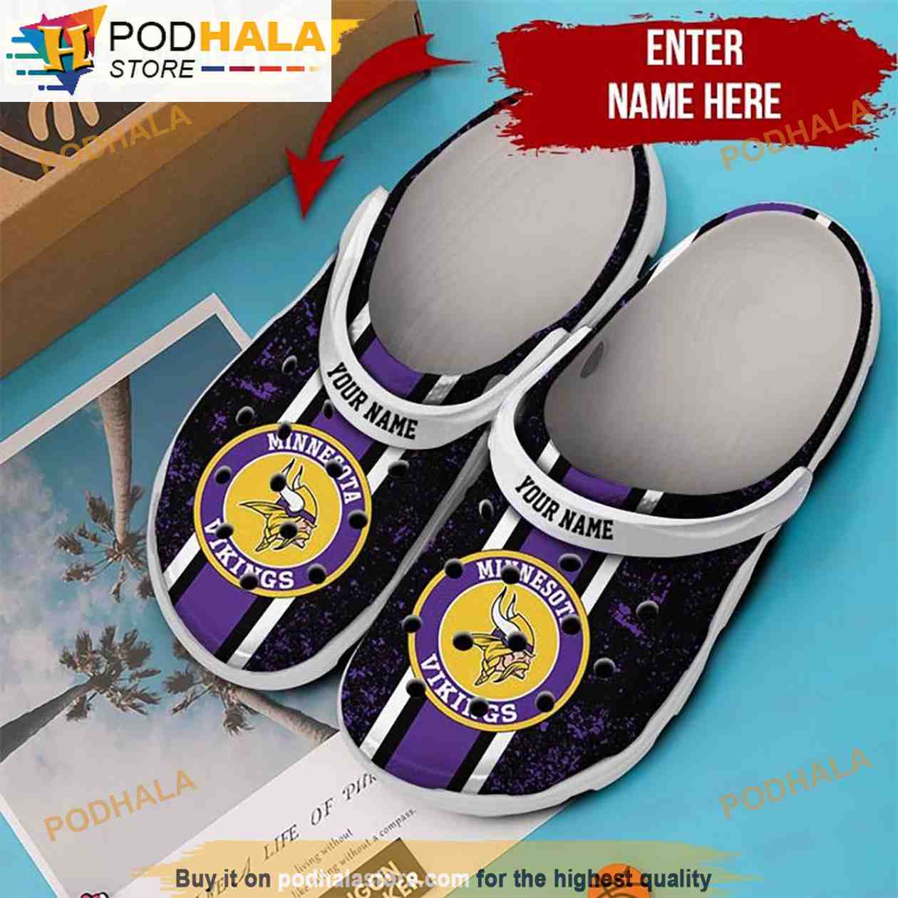 Minnesota Vikings Gifts 3D Funny Crocs Clog Slippers - Bring Your Ideas,  Thoughts And Imaginations Into Reality Today