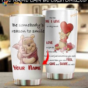 Personalized Name Bear Piglet Winnie The Pooh Custom Coffee Tumbler