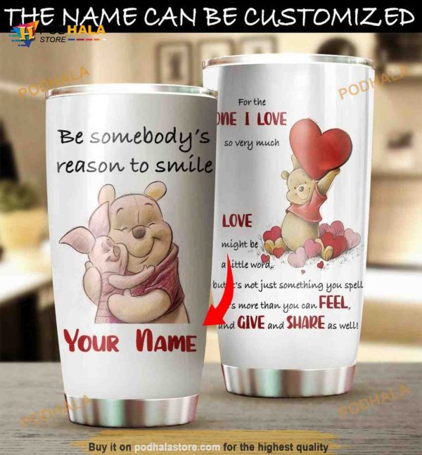 Personalized Name Bear Piglet Winnie The Pooh Custom Coffee Tumbler