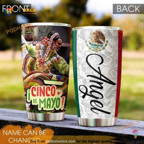 Personalized Name Cinco De Mayo Gift For Lovers Travel Custom Coffee Tumbler
