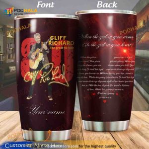 Personalized Name Cliff Richard Gift Travel Custom Coffee Tumbler