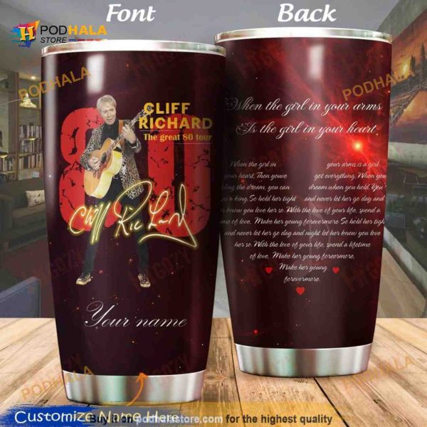 Personalized Name Cliff Richard Gift Travel Custom Coffee Tumbler
