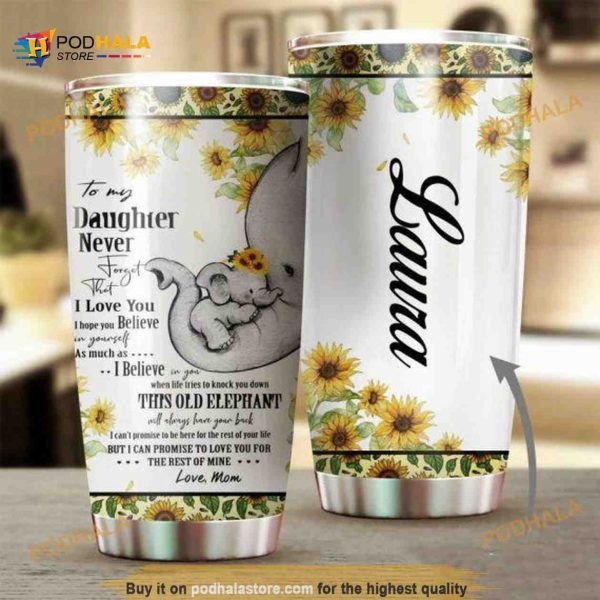 Personalized Name Elephant Lover Gift For Hippie Personalized Custom Coffee Tumbler