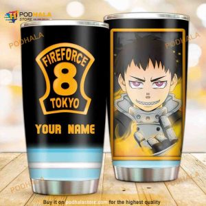 Personalized Name Fire Force 8 Tokyo Anime Gift Travel Custom Coffee Tumbler