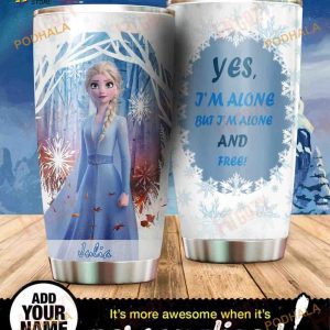 Personalized Name Fozren Elsa Disney Movies Gift Travel Custom Coffee Tumbler