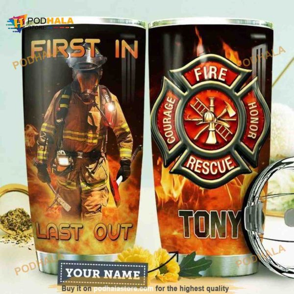 Personalized Name Gift Firefighter Gift Ideas Custom Coffee Tumbler