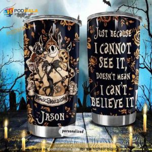 Personalized Name Halloween Jack Skellington Custom Coffee Tumbler