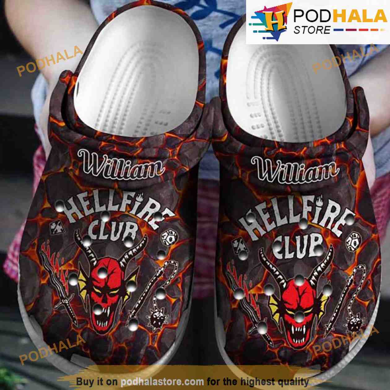 Personalized Name Hellfire Club Stranger Things 4 3D Funny Crocs ...