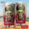 Personalized Name Iron Maiden Baby Yoda Star Wars Disney Custom Coffee Tumbler