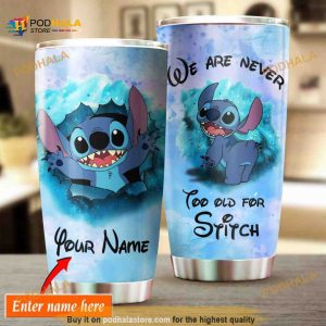 Personalized Name Lilo Stitch Gift For Lover Day Travel Custom Coffee Tumbler