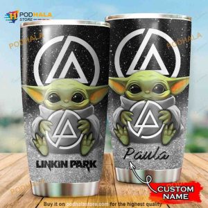 Personalized Name Linkin Park Baby Yoda Star Wars Disney Custom Coffee Tumbler