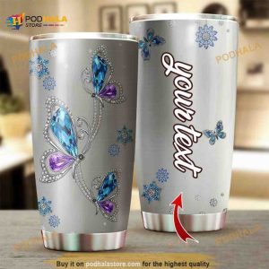 Personalized Name Mothers Day Ideas Butterfly Gift Custom Coffee Tumbler