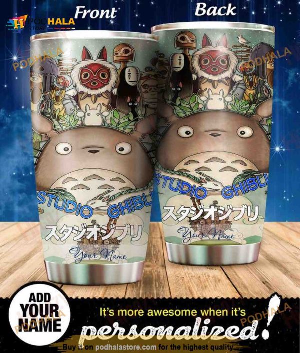 Personalized Name My Neighbor Totoro Anime Gift Travel Custom Coffee Tumbler