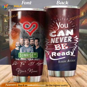 Personalized Name Sunrise Avenue Gift Travel Custom Coffee Tumbler