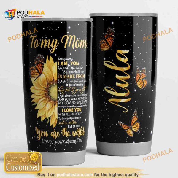 Personalized Name To My Mom Gift For Lover Travel Custom Coffee Tumbler All Over Print
