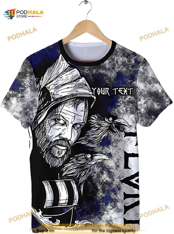 Personalized Name Viking Floki 3D T-Shirt