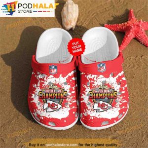 Personalized National Football Kc Chiefs Champions 3D Funny Crocs Slippers