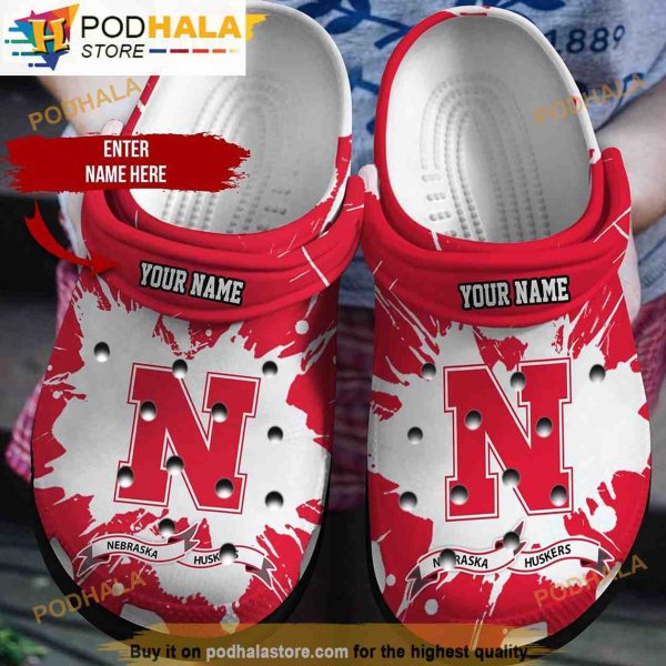 Personalized Nebraska Cornhuskers Ncaa Football 3D Funny Crocs