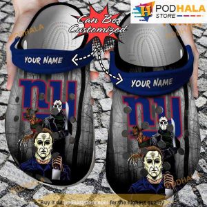 Personalized New York Giants 3D Funny Crocs, Horror Movie Gift For Halloween
