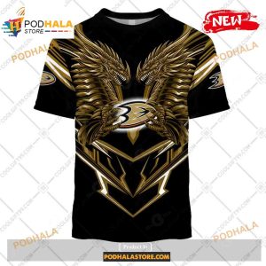 Personalized Nhl Anaheim Ducks Dragon Design Hoodie 3d 2