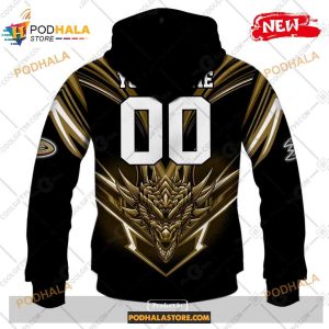 Personalized Nhl Anaheim Ducks Dragon Design Hoodie 3d 3