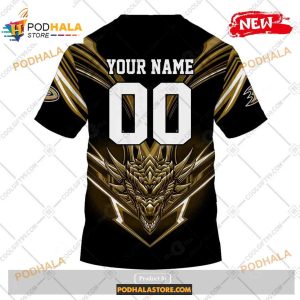 Personalized Nhl Anaheim Ducks Dragon Design Hoodie 3d 4