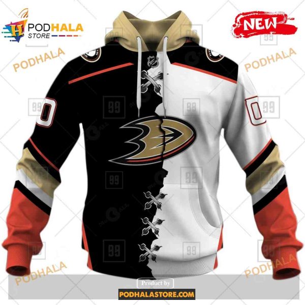 Personalized NHL Anaheim Ducks Mix Color Jersey 2023 Hoodie 3D