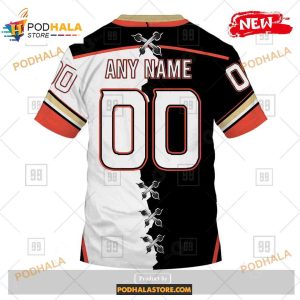 Personalized Nhl Anaheim Ducks Mix Color Jersey 2023 Hoodie 3d 3