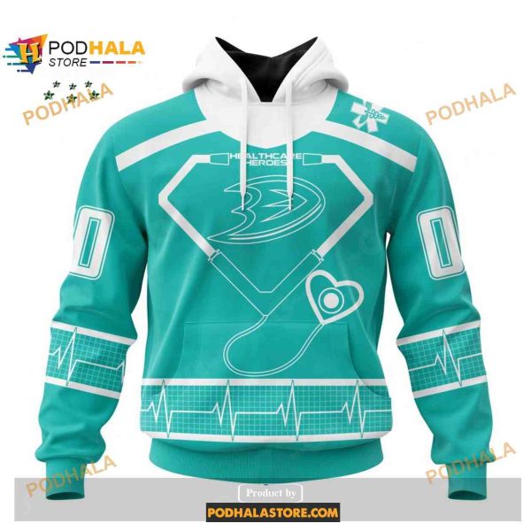 Personalized NHL Anaheim Ducks Special Design Honoring Healthcare Heroes Hoodie 3D