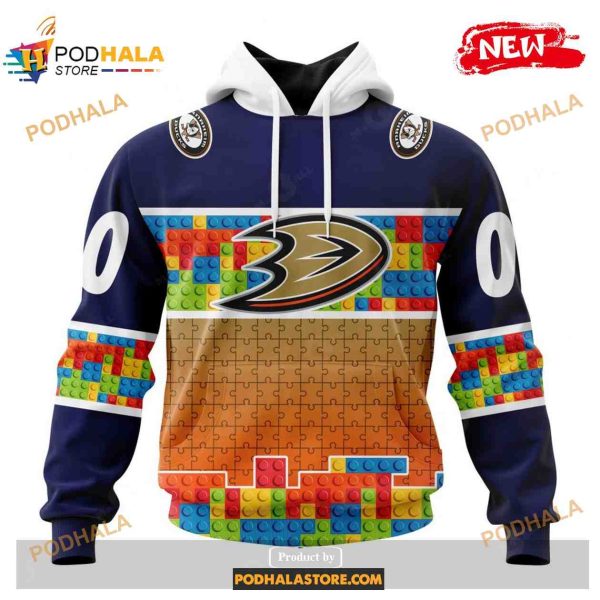 Personalized NHL Anaheim Ducks Special Design Puzzle Game Gradients Full Color Hoodie 3D